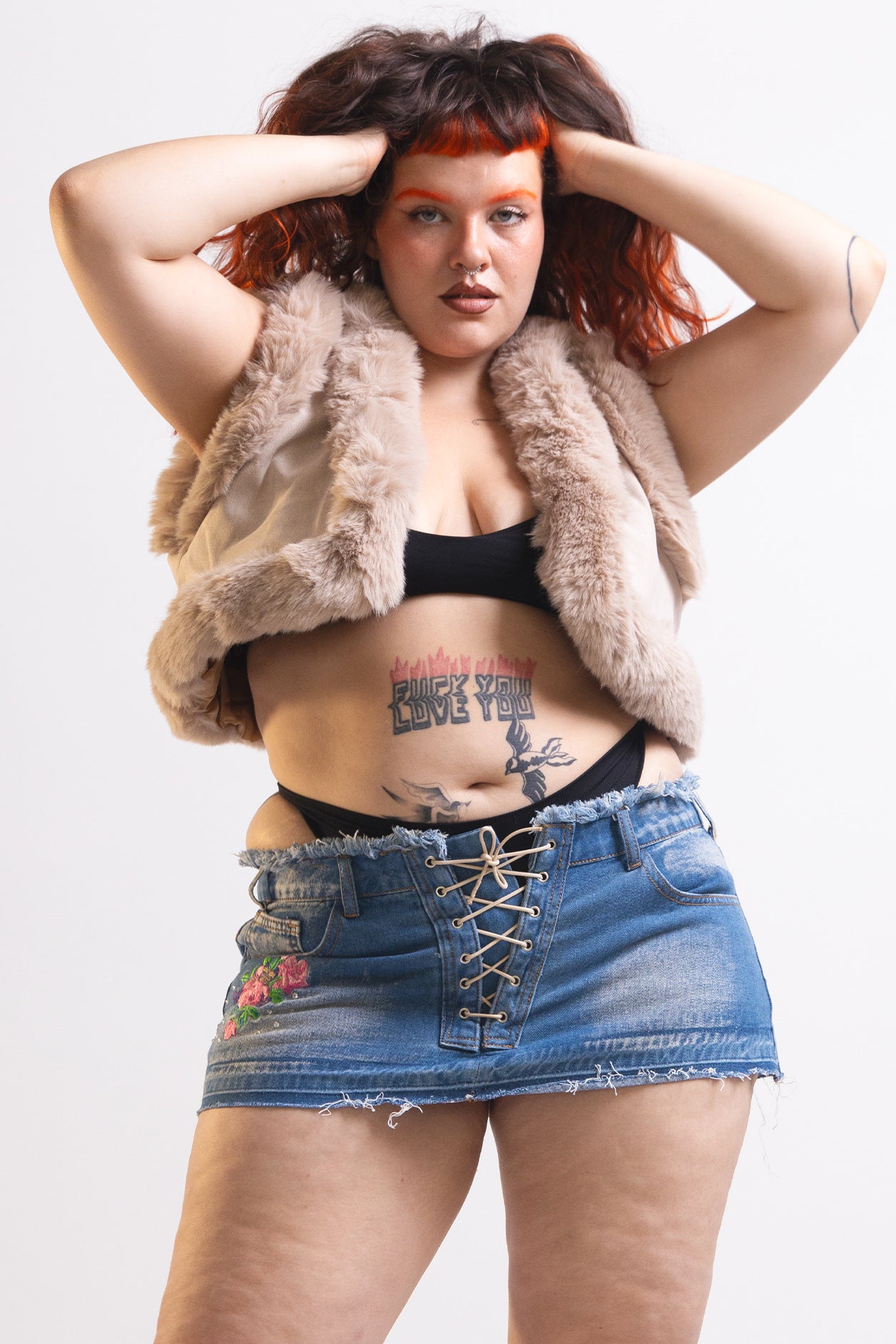 Lol 'Dump Him' Denim Skirt
