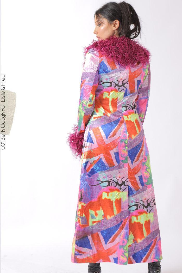 Pleasure Print Satin Marla Maxi Jacket - Elsie & Fred