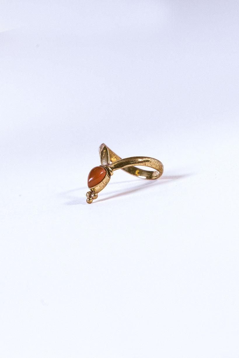 Vintage Brass Ring - Copper Heart - Elsie & Fred